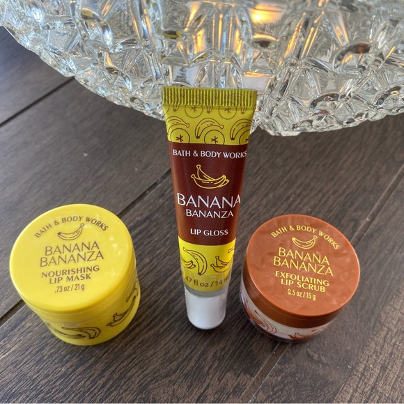 Banana Bananza 3PC Lip Set NEW & FACTORY SEALED Bath & Body Works - Picture 2 of 8
